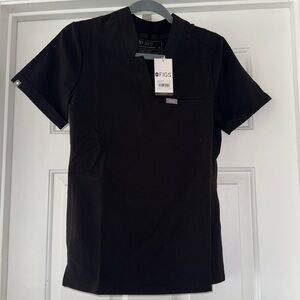 FIGS siaya top black XS NWT